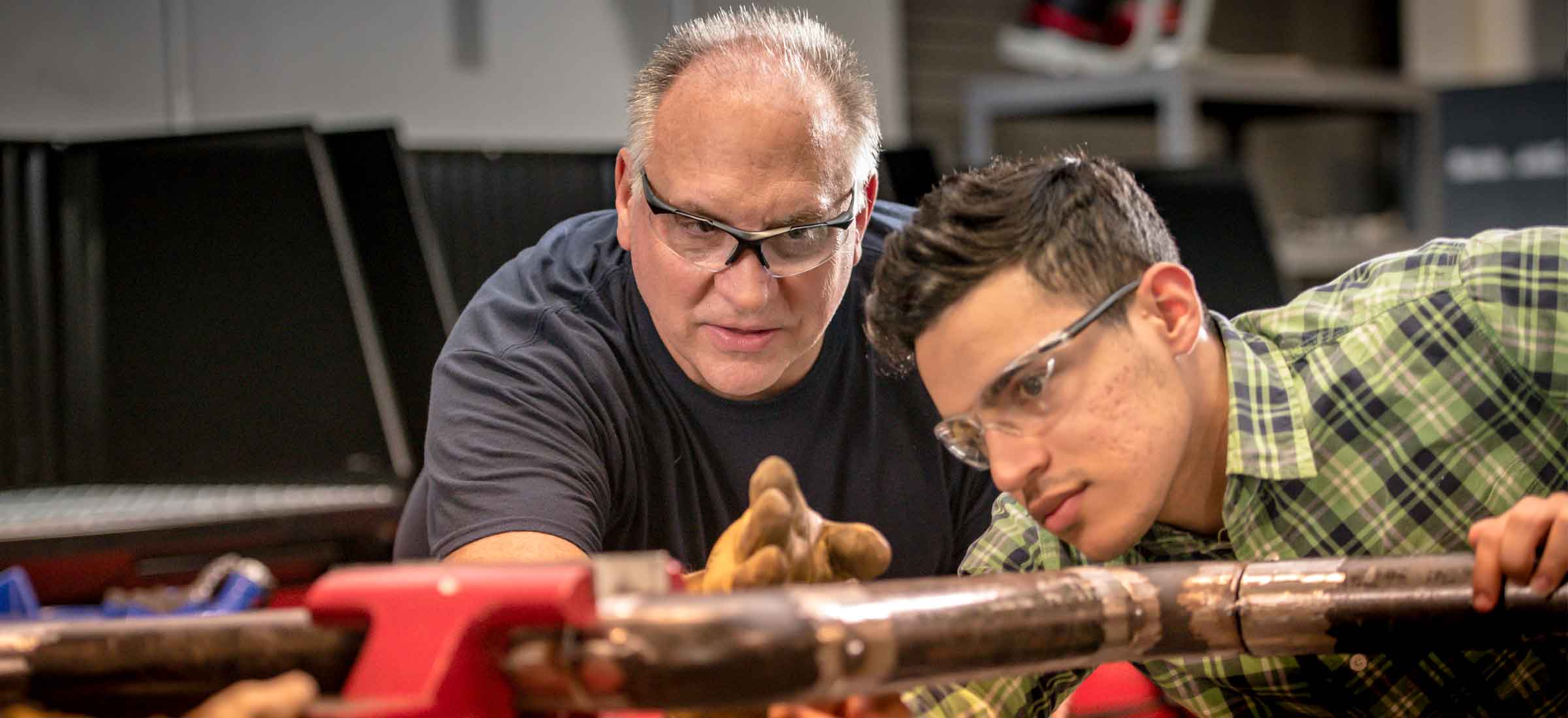 Pipefitting Instructor with Student