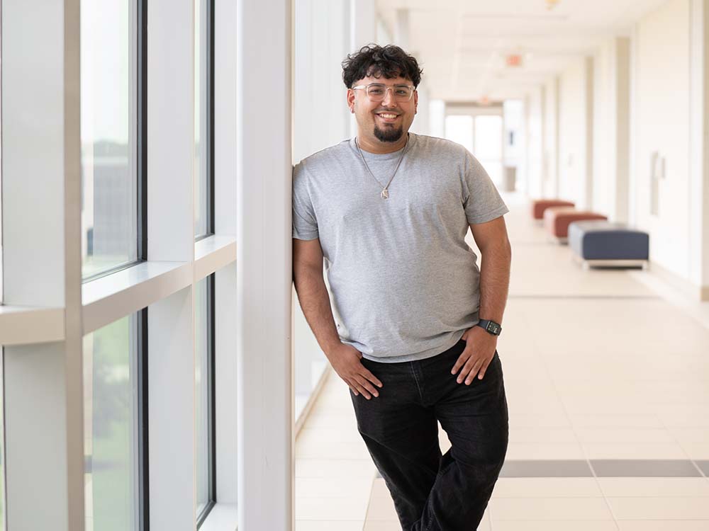 male student smiling