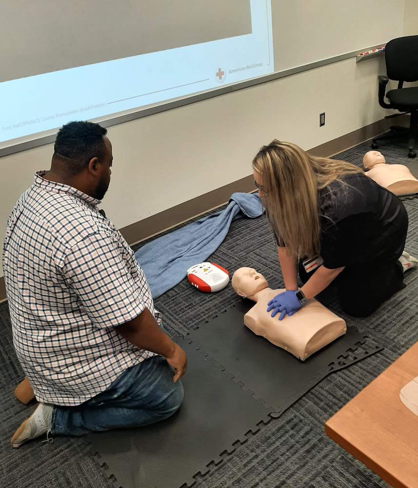 Students doing CPR