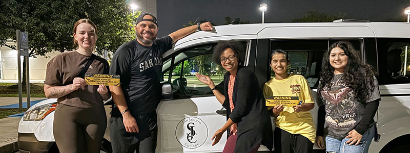 Project Gotham research team standing next to van